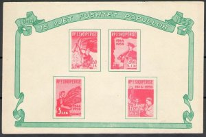 1959 Albania - Shqiperia 15° Anniversary Liberation Bf 5 MNH