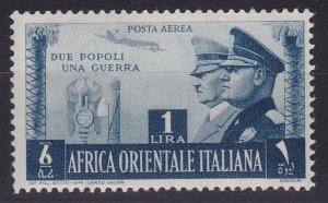 1941 ITALIAN EAST AFRICA, PA 20 1 Lira blue-gray MNH / **