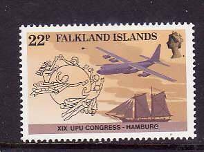 Falkland Is.-Sc#411- id9-unused NH set-Planes-UPU-1984-