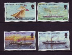 Guernsey Sc 64-7 1972 mail boat stamp set mint NH