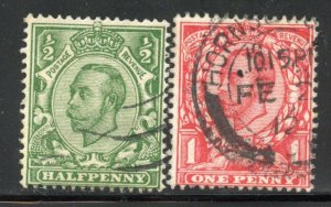 Great Britain #153-4, Used.