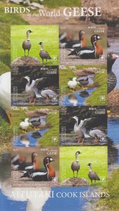 Aitutaki MNH Sc 719 sheet IMPERF  Mi Bk 1117-20B KB Value 190 Euro Ducks