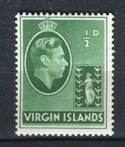 BRITISH VIRGIN ISLANDS; 1938 early GVI issue fine Mint hinged 1/2d. value