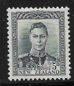 NEW ZEALAND, 261, HINGED,  KING GEORGE VI