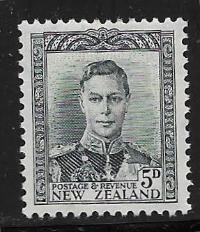 NEW ZEALAND, 261, HINGED,  KING GEORGE VI