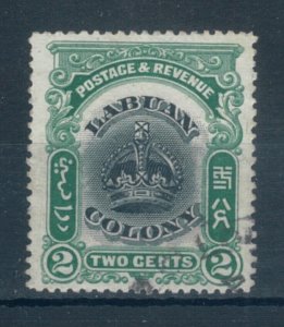 Labuan 1902 Crowns 2c green stamp. Fine Used (Not CTO). Sg 118