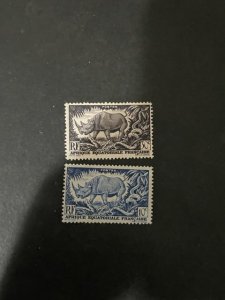 French Equatorial Africa sc 166,167 MH