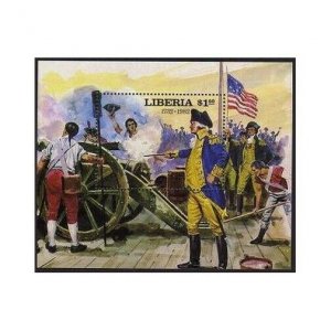 Liberia 943,MNH.Michel 1262 Bl.102. Battle of Yorktown,1982.