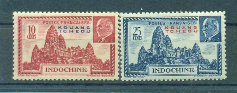 French Offices in China Kwangchowan sc# 135-136 mh cat value $1.70