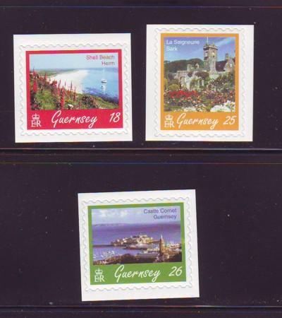 Guernsey 1997 Island Scenes Self Adhesives, MNH # 593-595