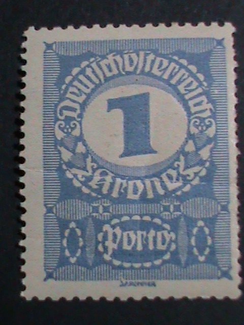 AUSTRIA STAMP-1920-SC#84//92  POSTAGE DUE STAMPS- MINT-100 YEARS OLD