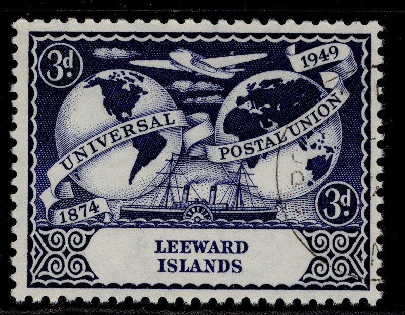 LEEWARD ISLANDS GVI SG120, 3d deep blue, FINE USED. 