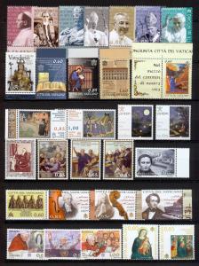 2009 Vatican City - Sc# 1402-1433 - Complete year set - MNH