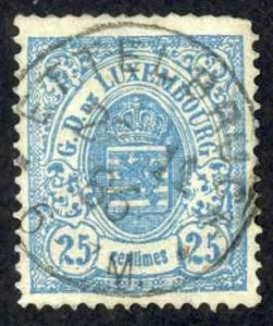 Luxembourg Sc# 46 Used (a) 1880-1881 25c Coat of Arms