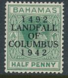 Bahamas  SG 162 SC# 116 MH  Landfall of Columbus see details
