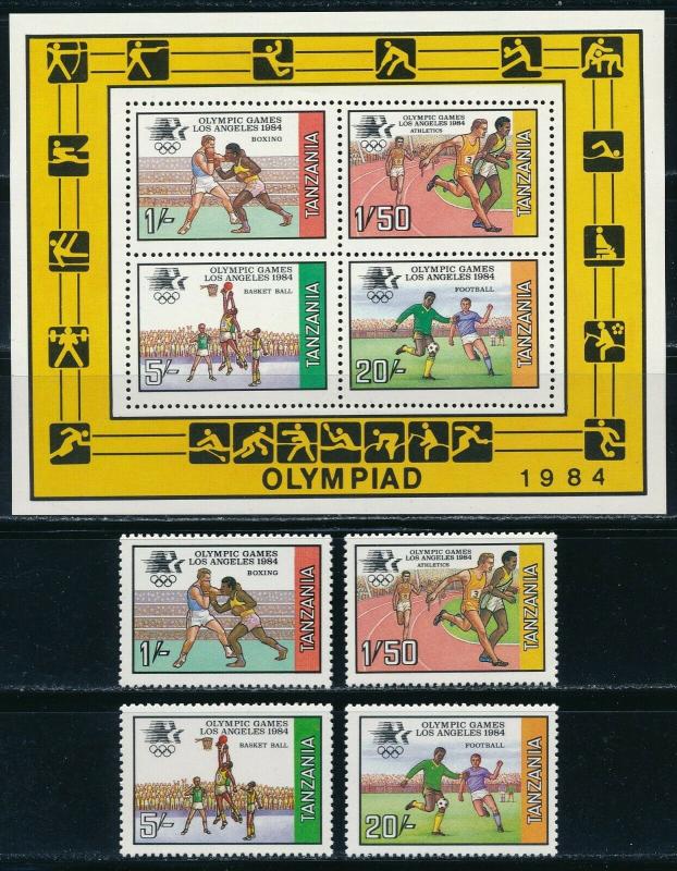 Tanzania - Los Angeles Olympic Games MNH Sports Set (1984)