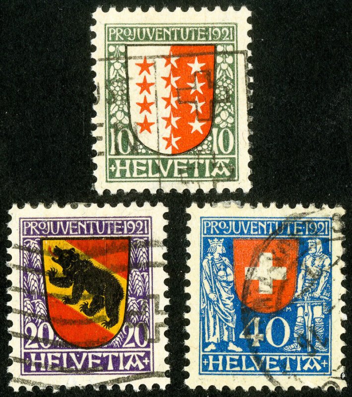Switzerland Stamps # B18-20 Used XF Scott Value $96.75