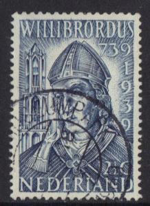 Netherlands  #213  used  1939  St. Willibrord  12 1/2c