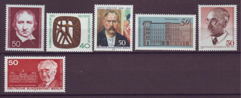 J20724 Jlstamps 1975 berlin germany sets of 1 mnh #9n353, 9n79-83 designs