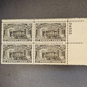 E19 Special delivery 20cent Black block of 4 Mint OG-NH SCV 5.00