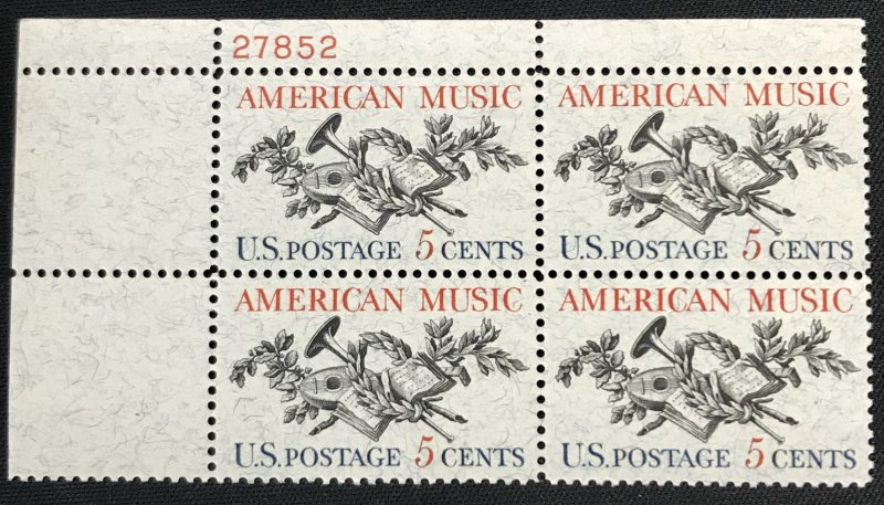 US #1252 MNH Plate Block CV$1.00 UL 27852