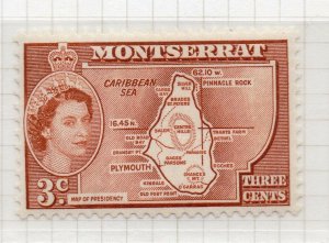 Montserrat 1953 Early Issue Fine Mint Hinged 3c. NW-94960