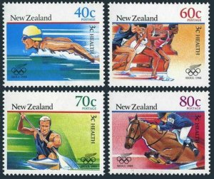 New Zealand 1988 MNH Stamps Scott B130-133 Sport Olympic Games Canoeing Horse