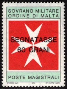 Vintage Sovereign Military Order Of Malta Revenue 60 Grani Tax Records MNH