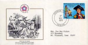 Ivory Coast, First Day Cover, Americana