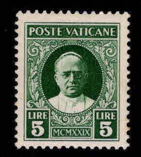 Vatican Scott 12 MH* Pope Pius stamp