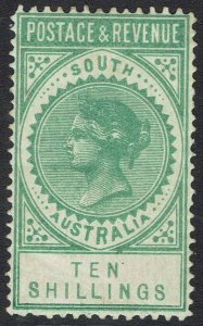 SOUTH AUSTRALIA 1886 QV POSTAGE & REVENUE 10/- PERF 11.5-12.5 