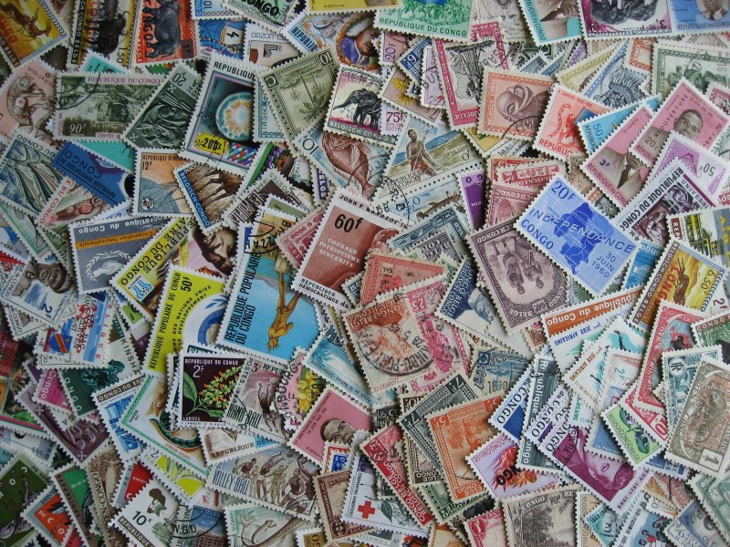 Congo (s) scrap pile (duplicates, mixed cond) estimate 300 stamps 