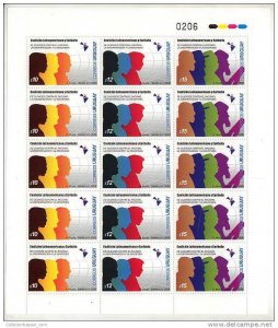 2008 URUGUAY mnh stamp sheet against racism