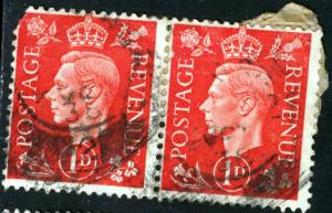 GREAT BRITAIN - SC #236 - USED PAIR - 1937 - Item GB136NS3