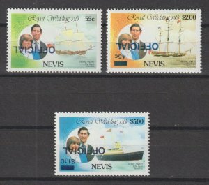 NEVIS 1983 SG O23gc/O25gc/O27gc MNH