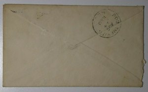 US Sc#220 Dark Carmine Used On Cover 1890 NY Large Numeral Cancel 48 Poultney VT