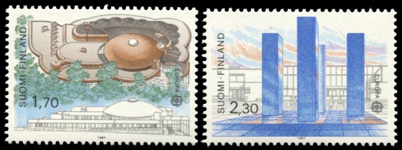 Finland 756-757, MNH, Europa Modern Architecture