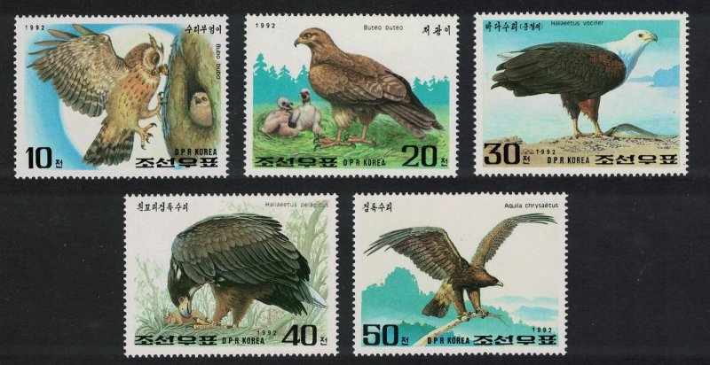 Korea Birds of Prey 5v 1992 MNH SG#N3112-N3116