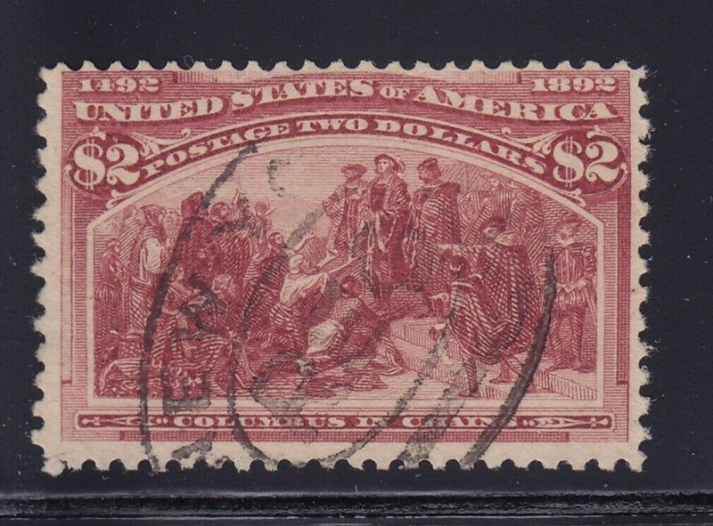 242 F-VF used neat cancel with nice rich color cv $ 550 ! see pic !