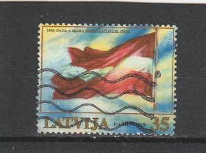 Latvia  Scott#  761  Used  (2010 Declaration of May 4, 1990)