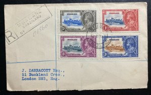 1935 Mbabane Swaziland First Day Cover FDC King George V Silver Jubilee