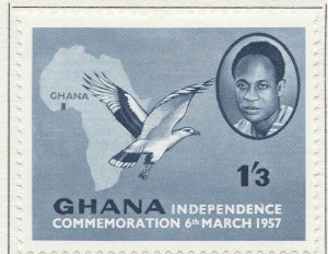 1957 GHANA 1s3d MH* Stamp A4P41F40128-