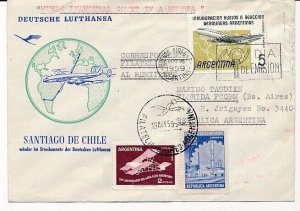 D116848 FFC Lufthansa Airmail Cover Buenos Aires Argentina 1959