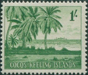 Cocos Islands 1963 SG4 1/- Palms MLH