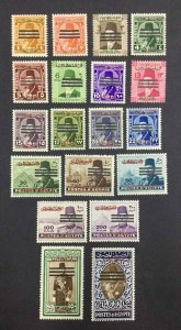 MOMEN: EGYPT SC #N20-N38 1953 PALESTINE MINT OG NH LOT #63087