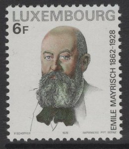 LUXEMBOURG SG1008 1978 EMILE MAYRISCH(IRON & STEEL MAGNATE) MNH