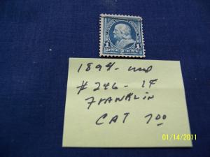 1894 #246 1c FRANKLIN CAT.$7.00