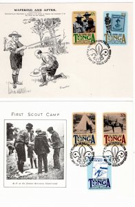 Tonga 1982 Sc 504-8 FD cancel Maximum Cards (set of 2)