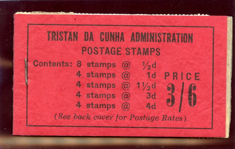 Tristan Da Cunha 1958 Booklet 3s6d black on red booklet superb MNH. SG SB2.