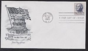 1213 George Washington Unaddressed Artmaster FDC